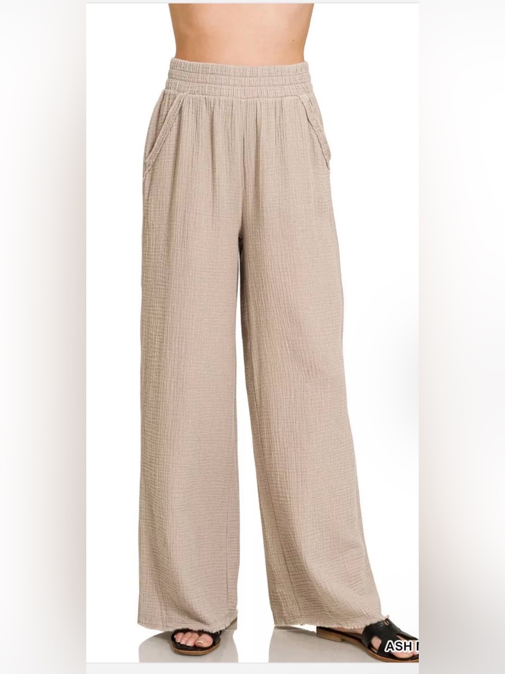 Zenana Outfitters Cotton/Linen Loose Pants